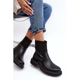 WJ2 Botas Planas De Mujer Con Adorno Zanidita Negra negro 5