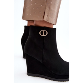 WJ2 Botines Mujer Cuña Con Pequeño Adorno, Negro Bertolina 5