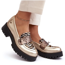 Zapatos Mujer Piel Mocasines Maciejka 06195-25 Dorado 7