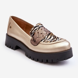Zapatos Mujer Piel Mocasines Maciejka 06195-25 Dorado 1
