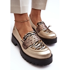 Zapatos Mujer Piel Mocasines Maciejka 06195-25 Dorado 4