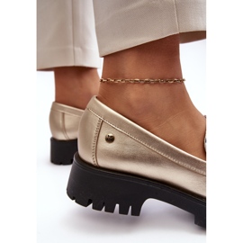 Zapatos Mujer Piel Mocasines Maciejka 06195-25 Dorado 6