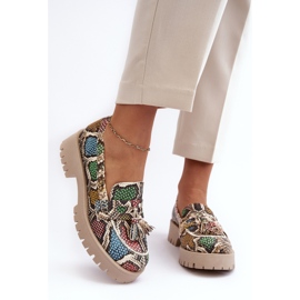 Zapatos Mujer Piel Flecos Maciejka 05497-45 Multicolor beige 2
