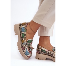 Zapatos Mujer Piel Flecos Maciejka 05497-45 Multicolor beige 3