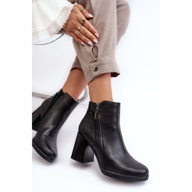 Sergio Leone Botines de mujer de tacón alto con cremalleras negro Ryelle 6