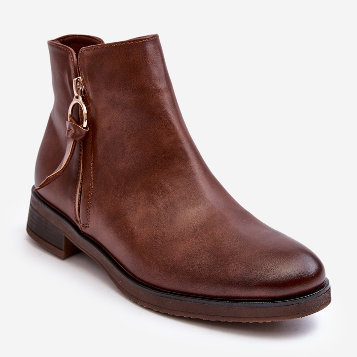 Botas Planas Mujer Piel Marrón Vasica 1