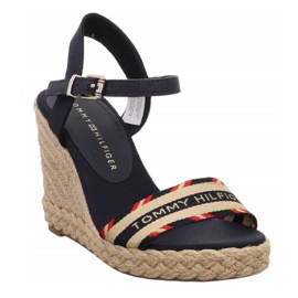 Tommy Hilfiger Corporate Webbing Sandalias De Cuña Alta Mujer FW0FW06295 azul 1 Tommy Hilfiger Corporate Webbing Sandalias De Cuña Alta Mujer FW0FW06295 azul 1