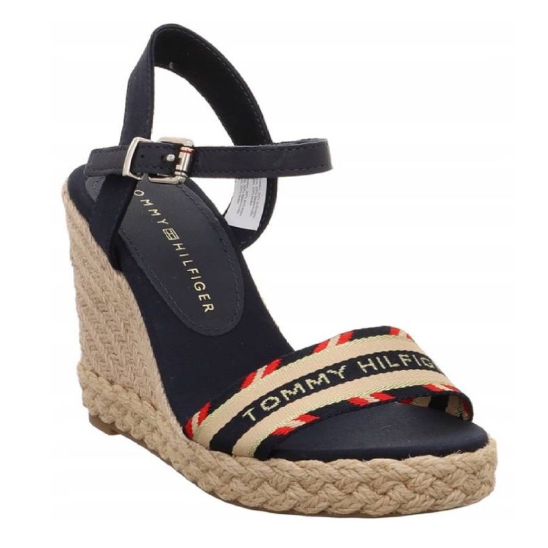 Tommy Hilfiger Corporate Webbing Sandalias De Cuña Alta Mujer FW0FW06295 azul 1 Tommy Hilfiger Corporate Webbing Sandalias De Cuña Alta Mujer FW0FW06295 azul 1