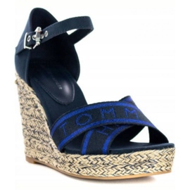 Tommy Hilfiger Tommy Metallic High Wedge Sandal W Zapatos FW0FW04753 azul 1