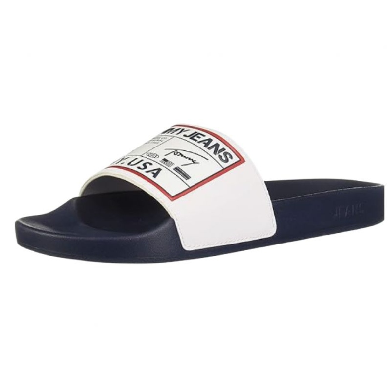 Tommy Hilfiger Chanclas Tommy Jeans Patch Pool Slide M EM0EM00470 blanco 1