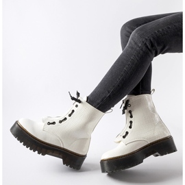 Inna Botines de plataforma blancos con grabado Ascea 2