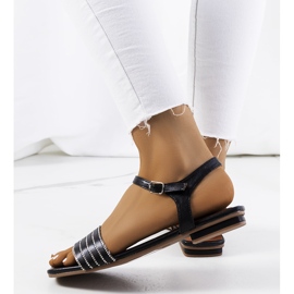 Sandalias negras con circonitas Sudbury negro 2