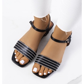 Sandalias negras con circonitas Sudbury negro 1