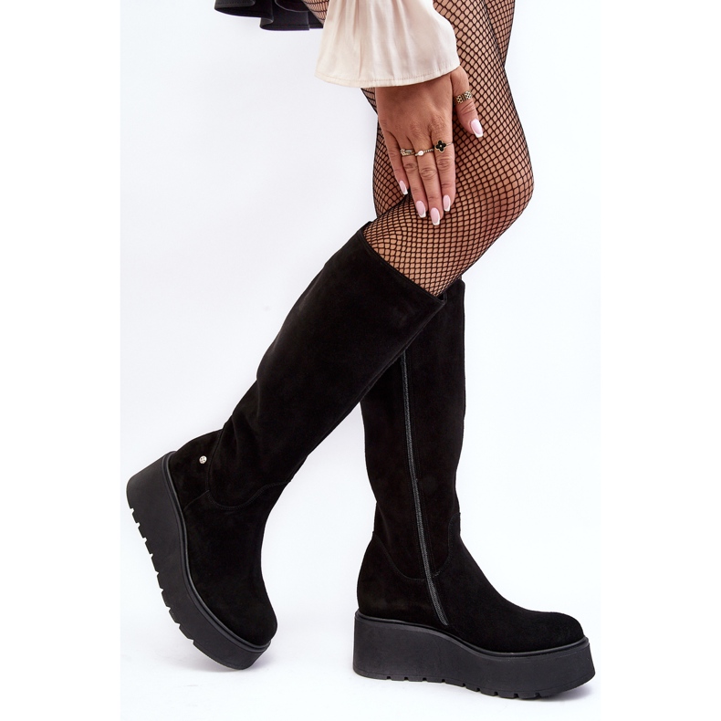 Botas Mujer Ante Cuña Maciejka 05767-01 Negro 2 Botas Mujer Ante Cuña Maciejka 05767-01 Negro 2