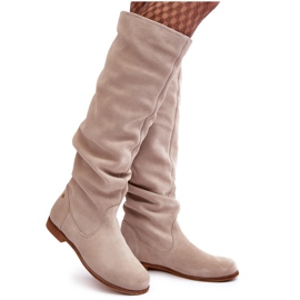Botas Altas Mujer Ante Maciejka 05790-22 Beige Claro 9