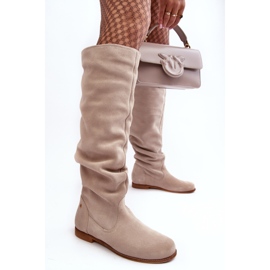 Botas Altas Mujer Ante Maciejka 05790-22 Beige Claro 6