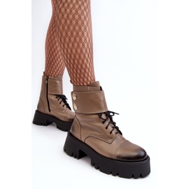 Botas Obreras Mujer Piel Lemar Anceria Beige 4
