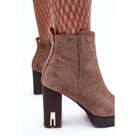 Botas Clásicas De Tacón Alto De Ante Marrón Amy 6