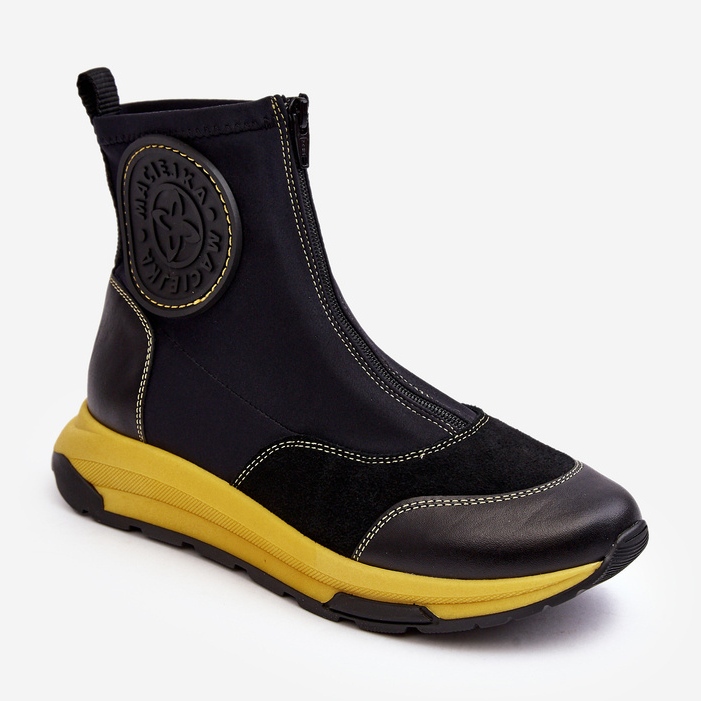 Botines Mujer Piel Con Cremallera Maciejka 06297-01 Negro 1 Botines Mujer Piel Con Cremallera Maciejka 06297-01 Negro 1