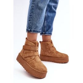 FG2 Botas de nieve con plataforma Naredi en color camel para mujer marrón 2