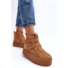 FG2 Botas de nieve con plataforma Naredi en color camel para mujer marrón 4