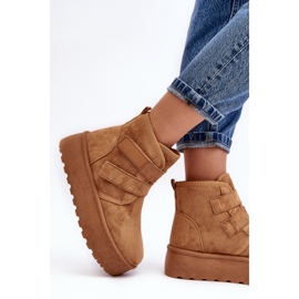 FG2 Botas de nieve con plataforma Naredi en color camel para mujer marrón 3