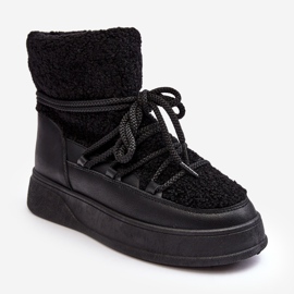 FG2 Botas de nieve con plataforma para mujer negro Ahatissa 1