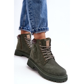 PE1 Botines Cálidos De Piel Verde Oscuro Felizia 5