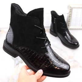 Botas negras aislantes de piel charol T.Sokolski 722 negro 1 Botas negras aislantes de piel charol T.Sokolski 722 negro 1