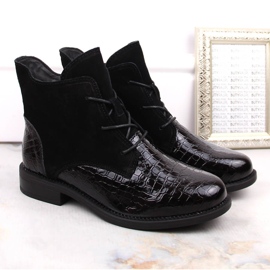 Botas negras aislantes de piel charol T.Sokolski 722 negro 2