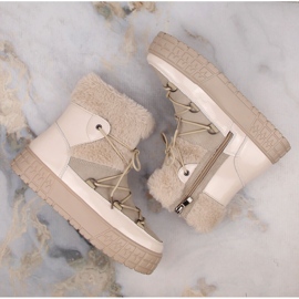 Botas de cuero con aislamiento beige en la plataforma de Filippo DBT4716 4