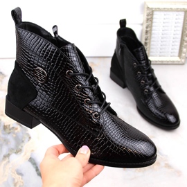 Botas de entrepierna de charol para mujer, con aislamiento negro, Filippo DBT4824 1
