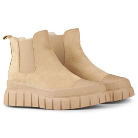 Botas Chelsea deportivas de mujer beige oscuro 5