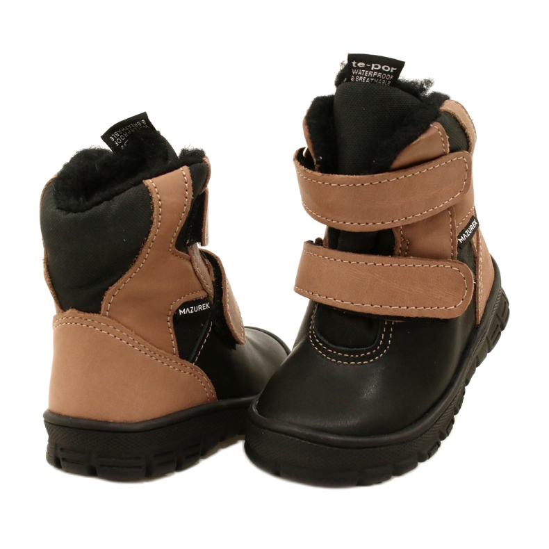 Botas de nieve impermeables TE-POR Mazurek 1351 negro y beige 4