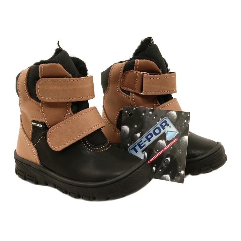 Botas de nieve impermeables TE-POR Mazurek 1351 negro y beige 7