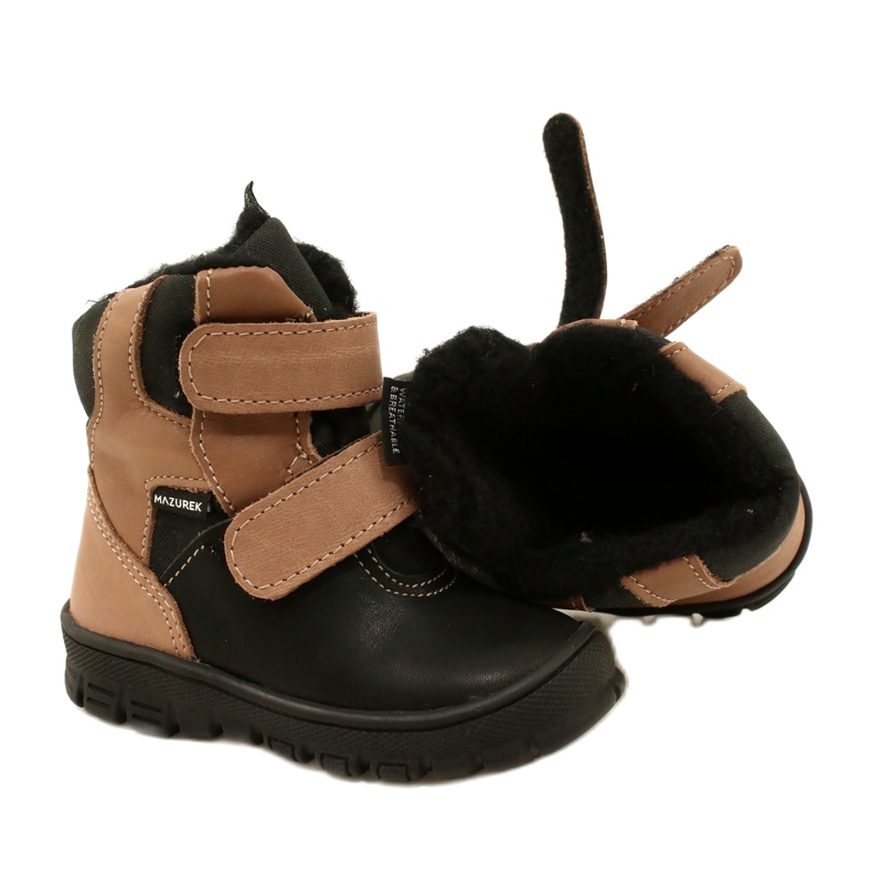 Botas de nieve impermeables TE-POR Mazurek 1351 negro y beige 5
