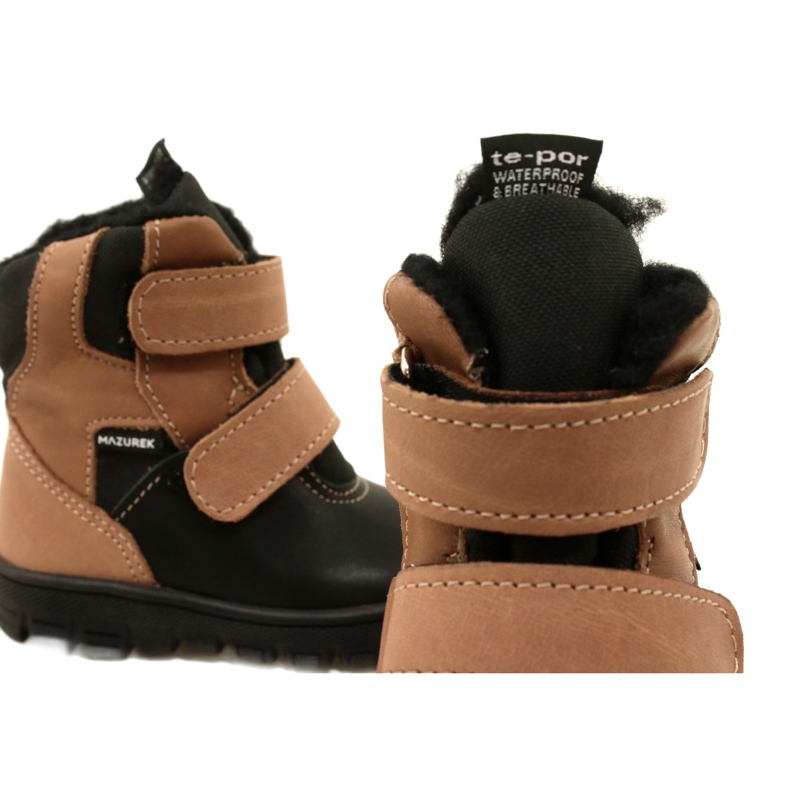 Botas de nieve impermeables TE-POR Mazurek 1351 negro y beige 6