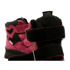 Mazurek Botas de cuero de cuero para niñas botas impermeables botas te-por-pork 1351 rosa rosado 6