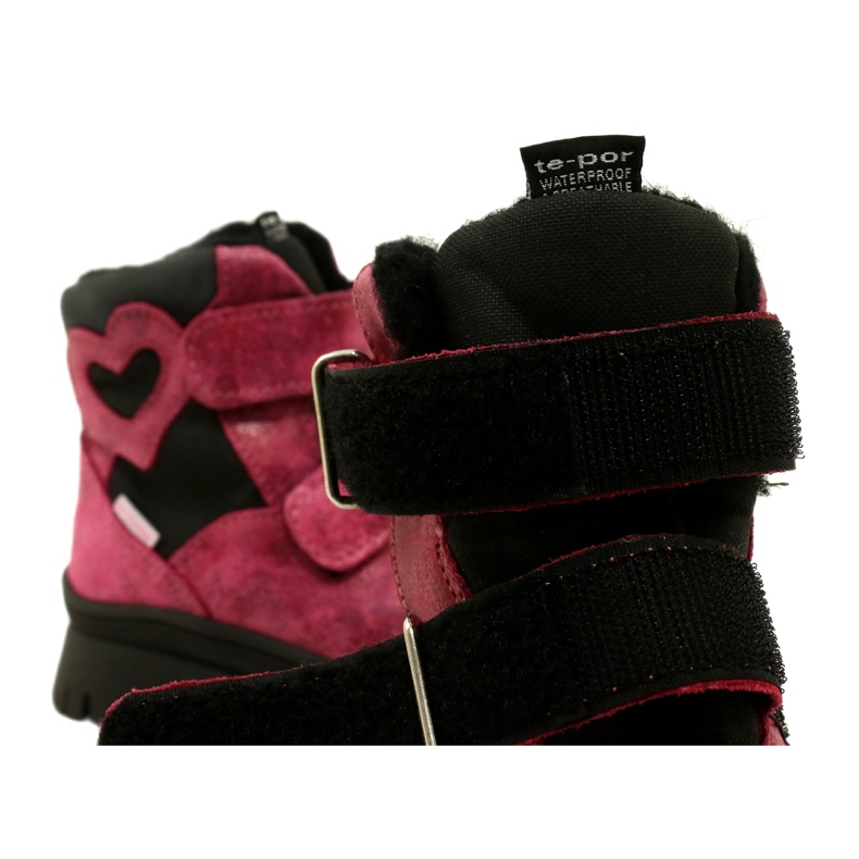 Mazurek Botas de cuero de cuero para niñas botas impermeables botas te-por-pork 1351 rosa 6