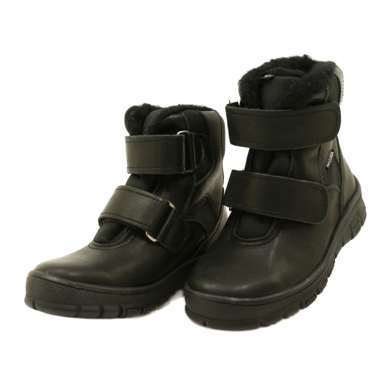 Botas de cuero para niños Botas impermeables Botas Te-Por Mazurek 1351 Negro 3