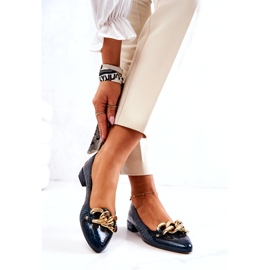 Alberto Violli Bailarinas de Piel Charol Serpiente con Cadena, Verde 2 Alberto Violli Bailarinas de Piel Charol Serpiente con Cadena, Verde 2