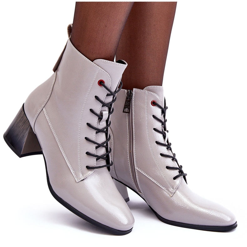 Vinceza Botines charol gris 4