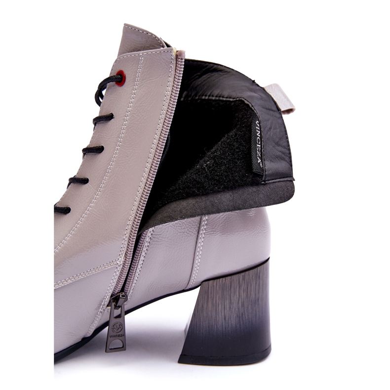 Vinceza Botines charol gris 1
