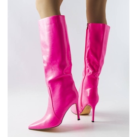 Inna Botas de tacón rosa neón de Jaylin rosado 2