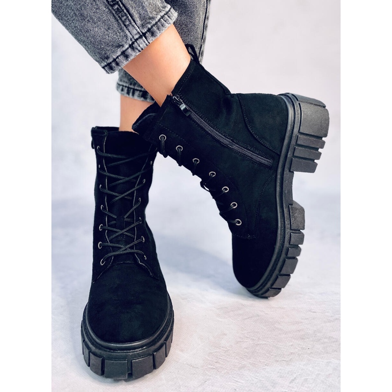 Botas con cordones Kelis Black negro 1