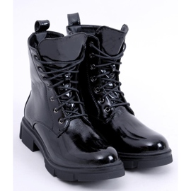 Botas lacadas con cordones de Neil Black negro 2