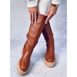 Botas Hewes marrones con suela gruesa marrón 4