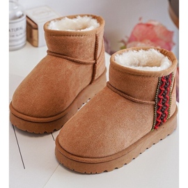 Botas de nieve aislantes para niños Leonora Camel marrón 3