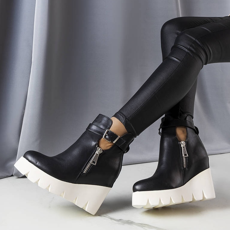 Botas de cuña negras de Sherri negro 1