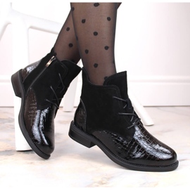 Botas negras aislantes de piel charol T.Sokolski 722 negro 4
